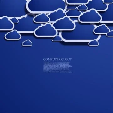 Vector cloud design element Stock Illustration