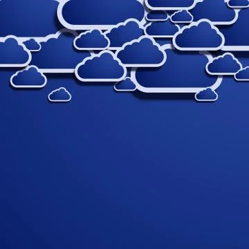 Vector cloud design element Stock Illustration