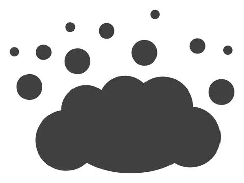 Vector Cloud Emission Flat Icon Symbol 스톡 일러스트