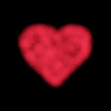 Vector Cloud Heart, Red Smoke Stock Illustration