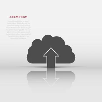 Vector cloud icon in flat style. Cloud sign illustration pictogram. Swarm b.. Stock Illustration