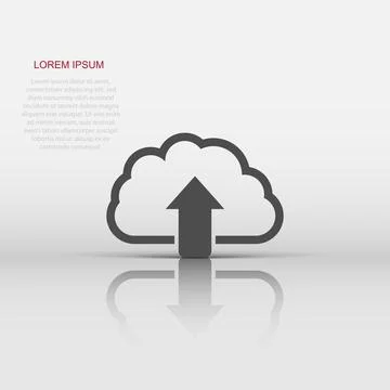 Vector cloud icon in flat style. Cloud sign illustration pictogram. Swarm b.. イラスト素材