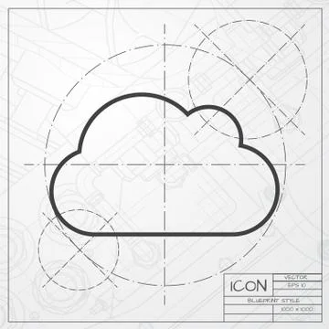 Vector cloud icon Illustrazione stock