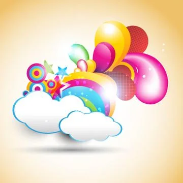 Vector cloud 스톡 일러스트