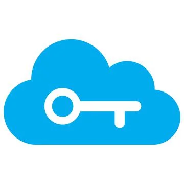 Vector Cloud Key Flat Icon Illustration イラスト素材