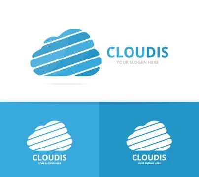 Vector of cloud logo combination. Loading and download symbol or icon. Unique Stock Illustration