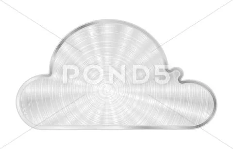 Vector cloud metal icon Stock Illustration