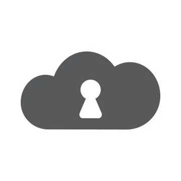 Vector cloud security icon. Secure connection. Illustrazione stock
