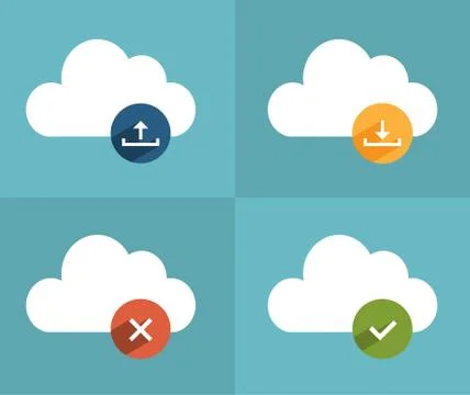 Vector cloud storage concept illustration Stock Illustration