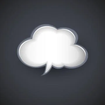 Vector cloud template for text message 스톡 일러스트