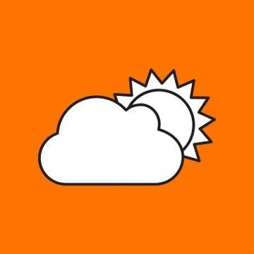 Vector cloudiness icon. Eps10 Stock Illustration