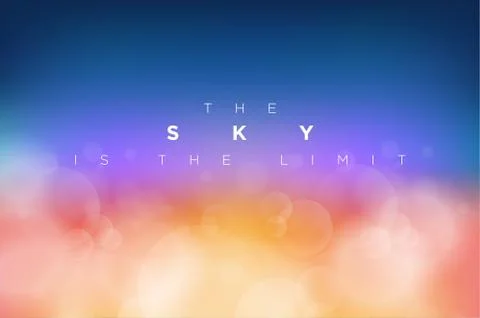 Vector cloudly clean blue sky Stock Illustration