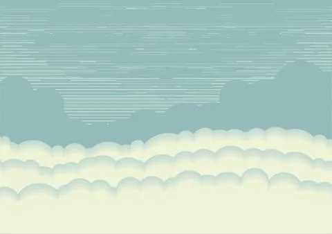 Vector clouds background illustration for text Illustrazione stock