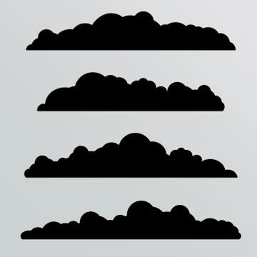 Vector clouds collection. twenty seven cute clouds Illustrazione stock