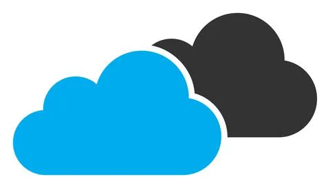 Vector Clouds Flat Icon Illustration Stock Illustration