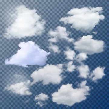 Vector clouds isolated Illustrazione stock