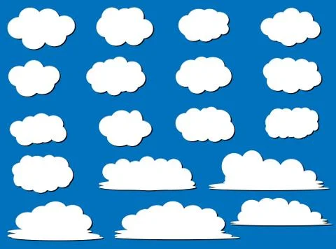 Vector Clouds Set Stock Illustration