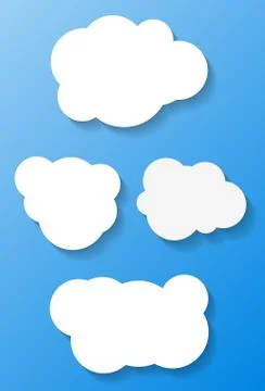 Vector clouds with shadow 스톡 일러스트