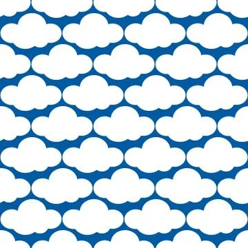 Vector clouds weather seamless pattern 스톡 일러스트