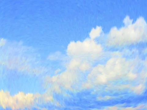 Vector cloudy blue sky Stock Illustration