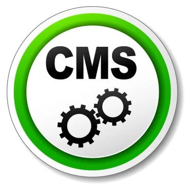 Vector cms round icon Stock Illustration