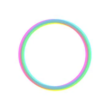 Vector CMYK halftone circle frame. Illustrazione stock