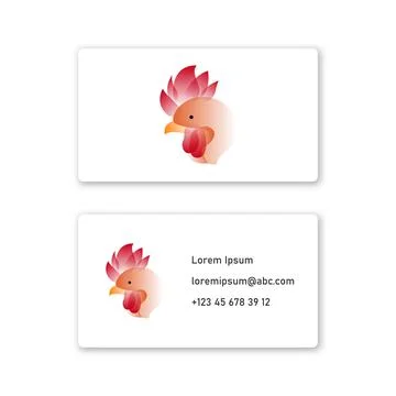 Vector cock in gradient style . Editable illustration Stock Illustration