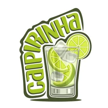 Vector cocktail Caipirinha Stock Illustration
