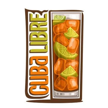Vector cocktail Cuba Libre Stock Illustration