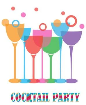 Vector Cocktail Party Illustrazione stock