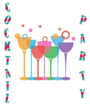 Vector Cocktail Party Stock Illustration