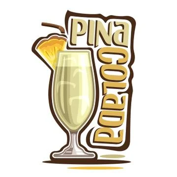 Vector cocktail Pina Colada Stock Illustration