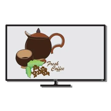 Vector coconut shells for your business brand and coffee shop on TV element Stock Illustration