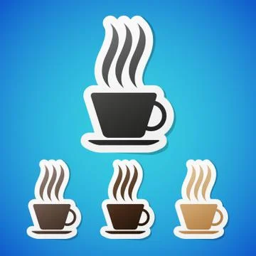 Vector coffe stickers Stock Illustration