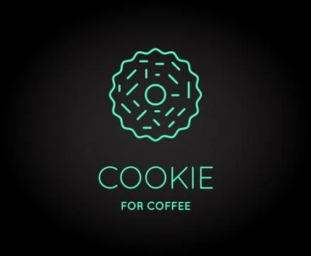 Vector Coffee Accessories Icon with Letter Sign can be used as Logotype Stock Illustration