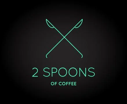 Vector Coffee Accessories Icon with Letter Sign can be used as Logotype Stock Illustration