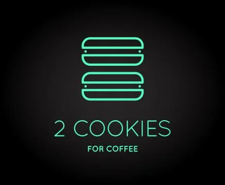 Vector Coffee Accessories Icon with Letter Sign can be used as Logotype Stock Illustration