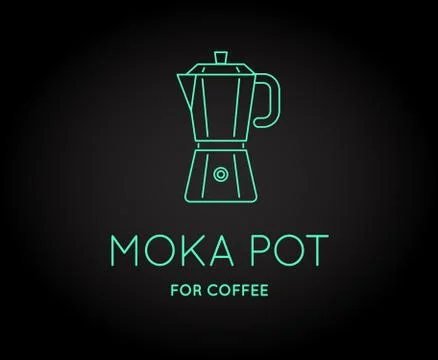 Vector Coffee Accessories Icon with Letter Sign can be used as Logotype Stock Illustration