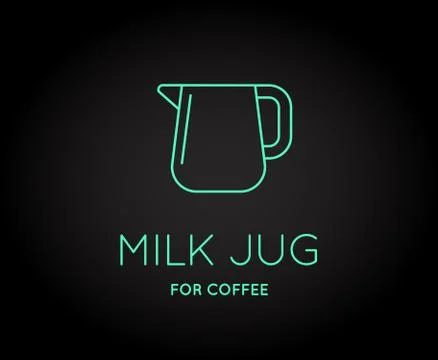 Vector Coffee Accessories Icon with Letter Sign can be used as Logotype Stock Illustration
