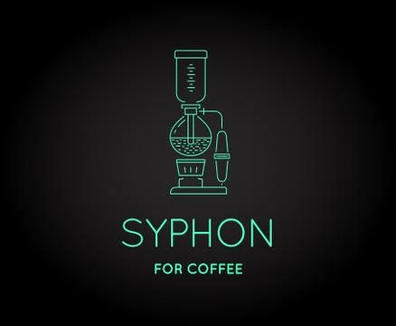 Vector Coffee Accessories Icon with Letter Sign can be used as Logotype Stock Illustration