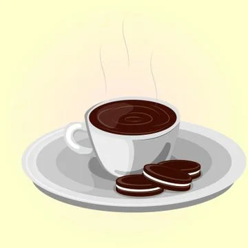 Vector Coffee and biscuits Illustration Stock Illustration