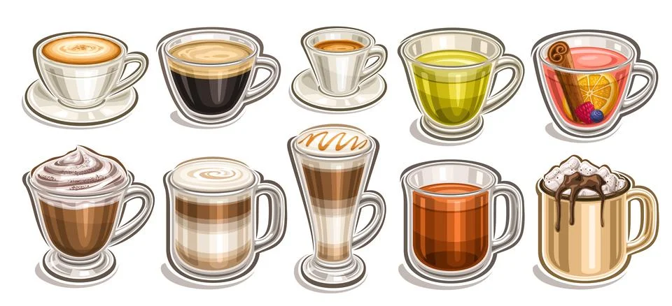 Vector Coffee and Tea set Stock Illustration
