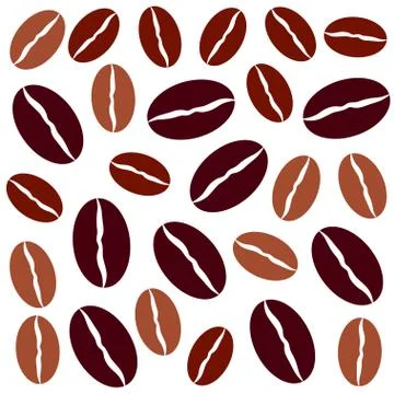 Vector coffee beans background Stock Illustration