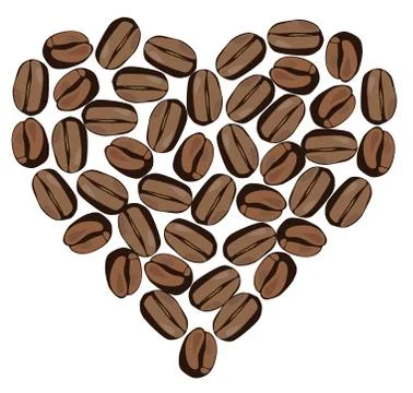 Vector Coffee Beans Illustrazione stock
