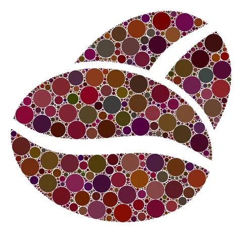 Vector Coffee beans Mosaic of Dots イラスト素材