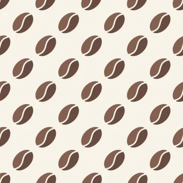 Vector coffee beans seamless pattern Stockillustratie