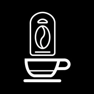 Vector coffee cup and coffee stick on black background. 스톡 일러스트