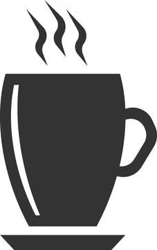 Vector coffee cup icon. A teacup. An illustration isolated on a white background Stock Illustration