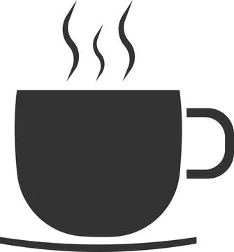 Vector coffee cup icon. A teacup. An illustration isolated on a white background Stock Illustration