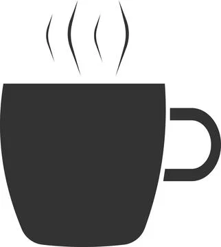 Vector coffee cup icon. A teacup. An illustration isolated on a white background Stock Illustration